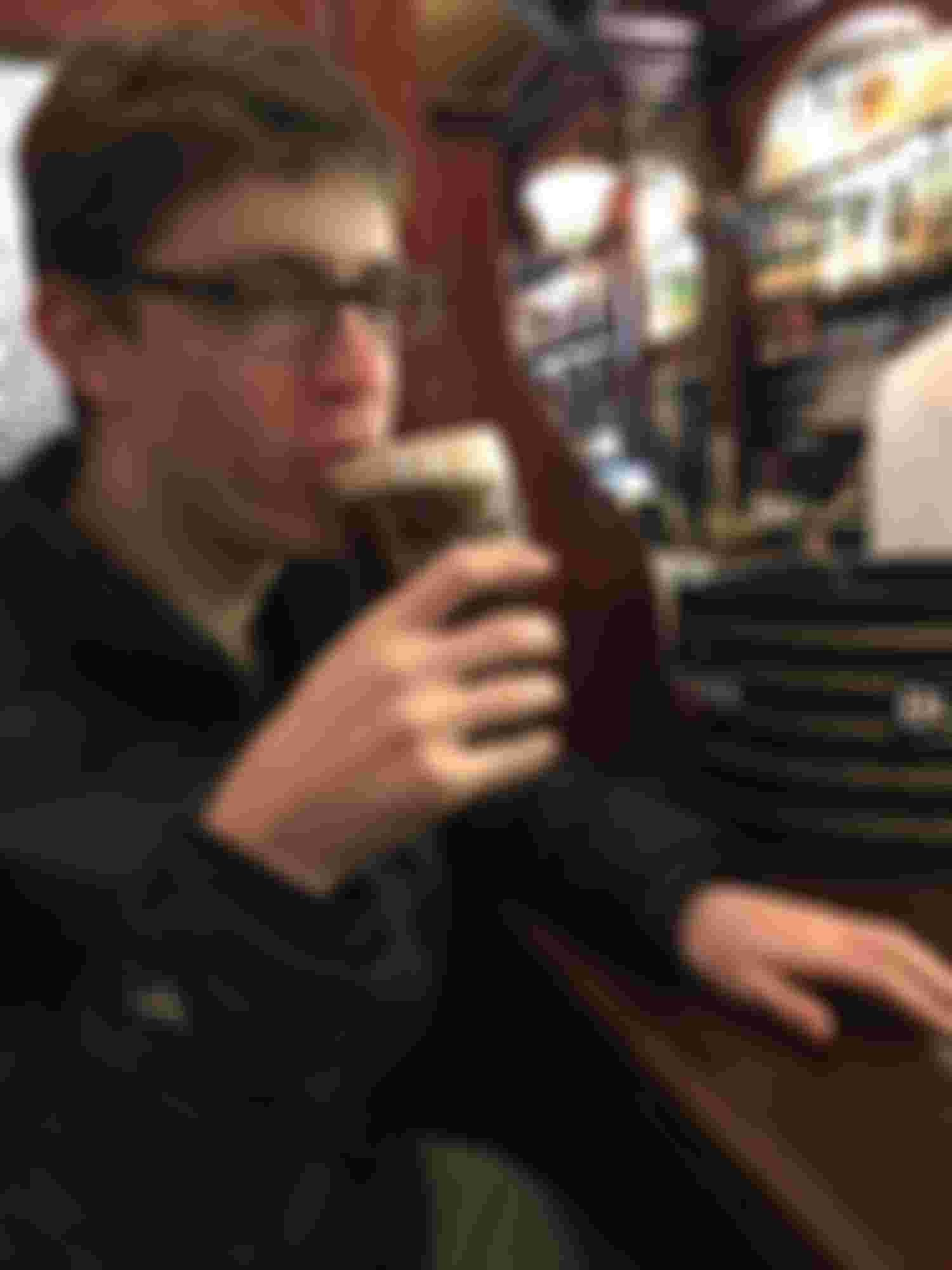 
                Trying Guinness for the first time!
              